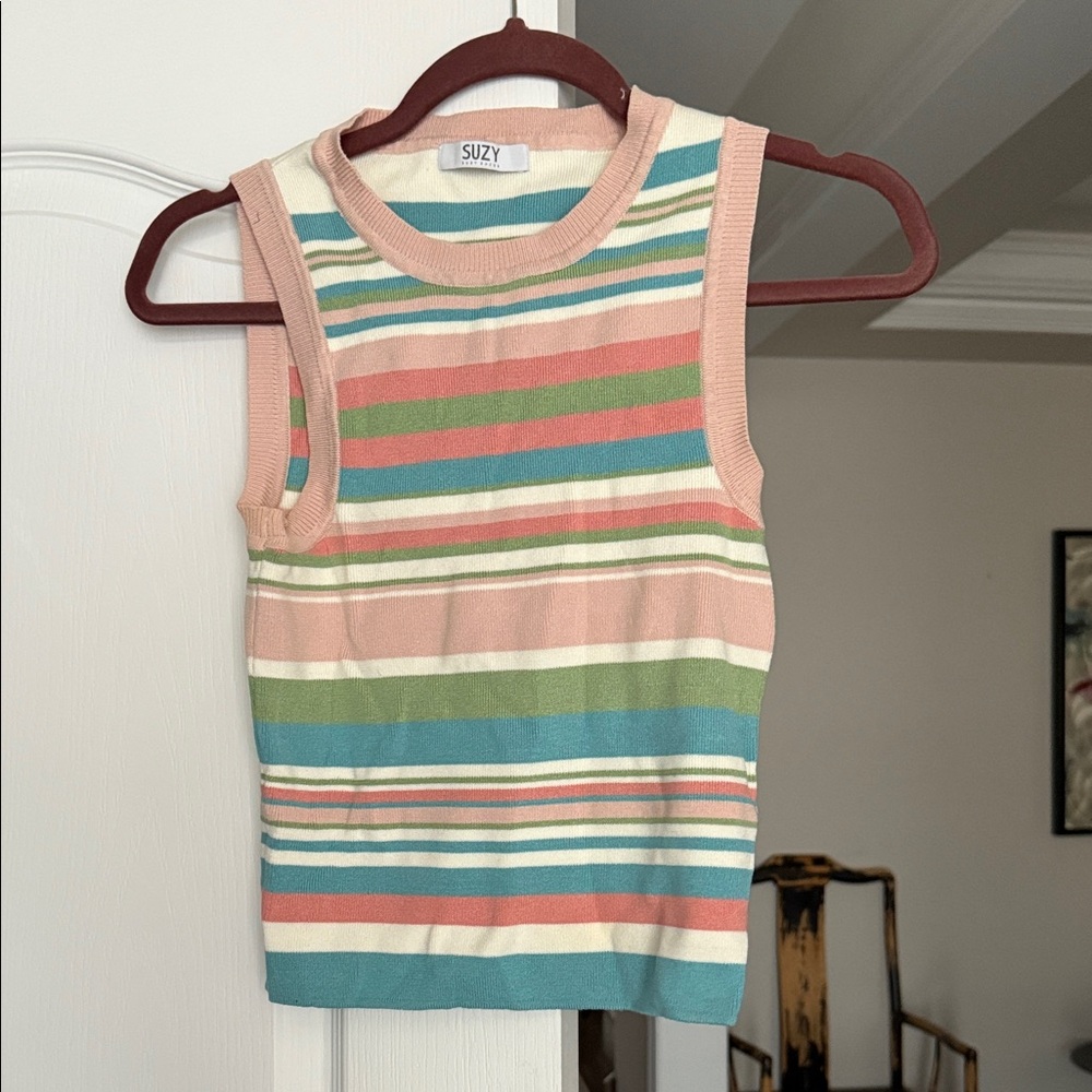 Multicolor Striped Women's Top